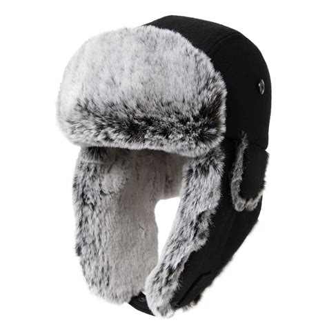 ushanka with brim.